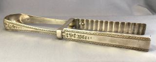 English London Wm Iv Sterling Silver Asparagus Tongs 1833 Ely Fearn & Chawner