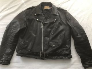 Schott Perfecto 618 Vintage Leather Motorcycle Jacket Size Men’s Large Usa Made