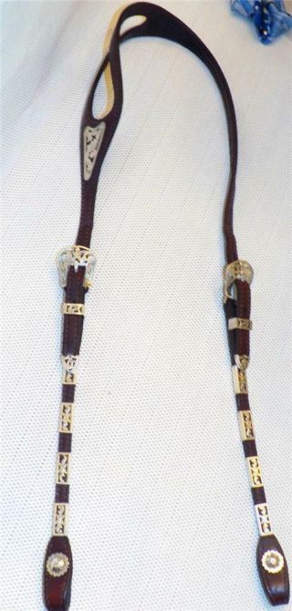 Vintage Victor Quality Sterling Silver Filigree One Ear Show Bridle Headstall