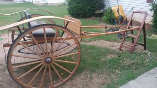 Antique Horse Drawn Buggy Carriage Wagon with Hitch,  Amish - 2