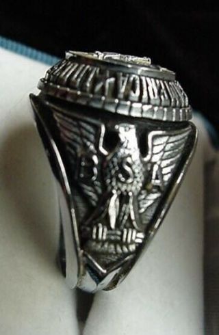 Vintage Large Chunky Size 10 Eagle Scout Boy Scouts Of America Enamel Ring BSA 3