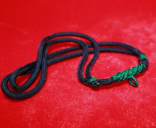 Adjustable Green Wax Robe Necklace For Buddhist Pendant Thai Amulet Handmade C2