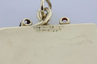 Vintage 14K Gold Henry Dankner Ruby Gold Moveable ' I Love You ' Puzzle Pendant 11