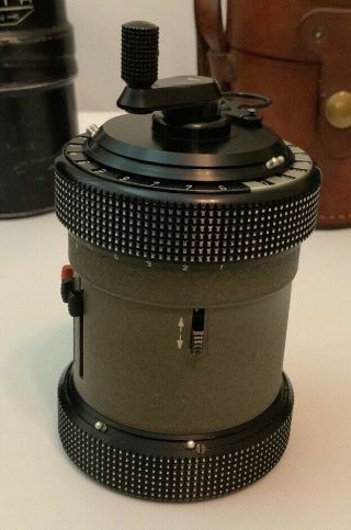 VINTAGE CURTA MECHANICAL CALCULATOR TYPE II WITH CASE Serial 520862 4
