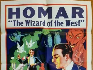 HOMAR - The Wizard of the West Vintage Magic Poster - The Levitation 1920 ' s 2