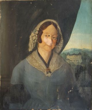 Antique Portrait,  Oil Painting,  Woman Portrait,  19th Century Art,  To Be Restored