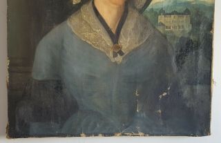 Antique Portrait,  Oil Painting,  Woman Portrait,  19th Century Art,  To be Restored 5