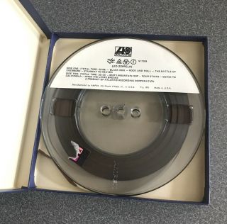 Vintage Atlantic Ampex Led Zeppelin IV Reel to Reel Tape M7208 7.  5 IPS 3