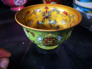 Chinese Old Porcelainthe Republic Of China Bowl Powder Enamel Porcelain Bowl 3