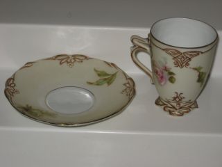 Old Ivory Vii Silesia Pattern Tea Cup And Saucer