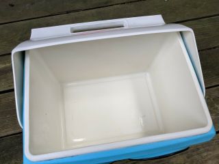 Vintage Blue Playmate Kool Tunes Ice Chest Cooler by Igloo With Speakers 4
