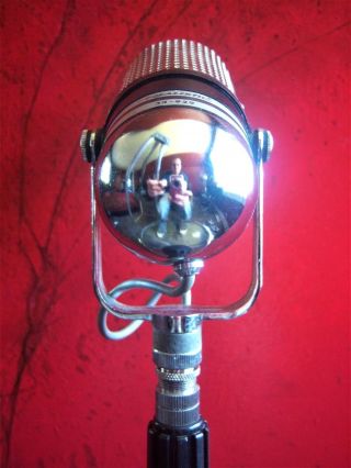 Vintage 1960 ' s Realistic 33 - 929 crystal microphone pill Japanese old RCA w stand 7