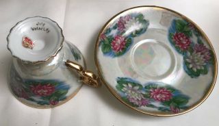 VINTAGE UCAGCO July Water Lilly Teacup and Saucer Set Japan 3