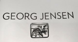 X Large Rare Georg Jensen / Hugo Liisberg Sterling Silver bird Brooch 300 6