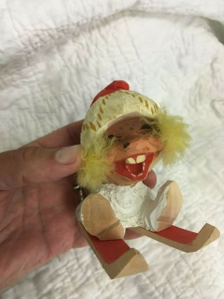 Henning Carved By Hand Norway Laughing Santa Troll,  Very Strange - Looking