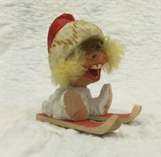 Henning Carved by Hand Norway Laughing Santa Troll,  VERY STRANGE - LOOKING 2