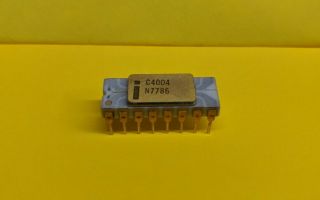 Intel C4004 Cpu W/ Grey Trace Date Code 7522 Malaysia Rare Vintage