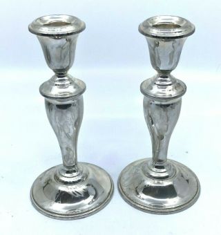 Vintage Gorham Sterling Silver Weighted Candlesticks 815/1