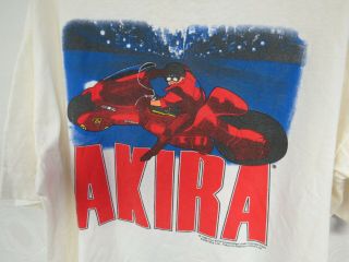 Vintage 80s Akira T Shirt Vtg Anime 2 Sided Print Moto Bike Mens Size 2xl Rare