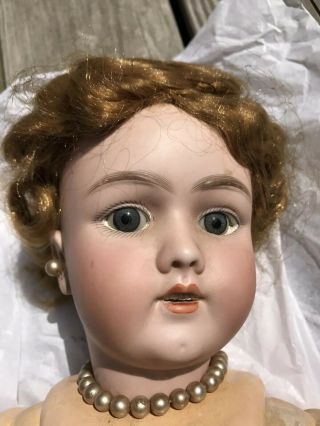 Antique German Bisque Head Doll Simon Halbig Handwerck 24 "
