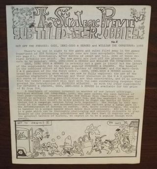 Tsr Strategic Preview 5 - D&d Rare (1976) (25 - 50 Copies Only)