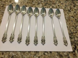 Wallace Grande Baroque Sterling Silver Iced Tea Spoons Set Of 8 4