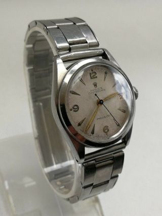 Vtg 1950/51 Rolex Oysterdate 6066 Stainless Steel Gents Watch & Strap