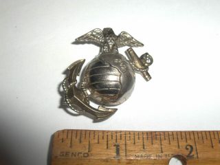 Wwii Ww2 Era Usmc United States Marines Corps H&h Sterling Silver Pin