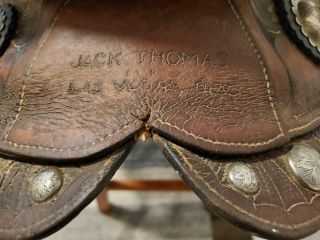 RARE Antique Jack Thomas Silver Mounted WesternShow Saddle,  Las Vegas,  NV 4