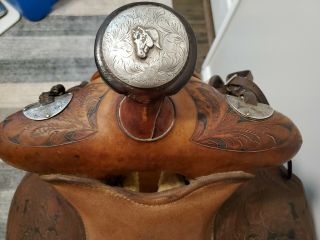 RARE Antique Jack Thomas Silver Mounted WesternShow Saddle,  Las Vegas,  NV 5