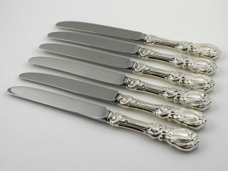 Reed & Barton Francis I First Sterling Silver Dinner Knives - Set Of 6 - 9 5/8 "