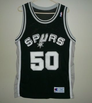 Spurs 50 Robinson Vintage Authentic Basketball Jersey Sz 44 Large Champion Sewn