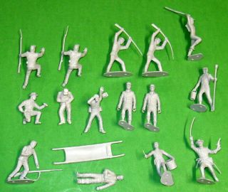 MARX COMPLETE - MATCHED SET OF LIGHT GREY CONFEDERATE MEDICAL POSES. 2
