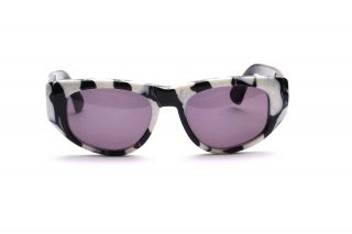 Vintage Sunglasses In Black And White By Traction Productions,  Mod.  Boggy K10