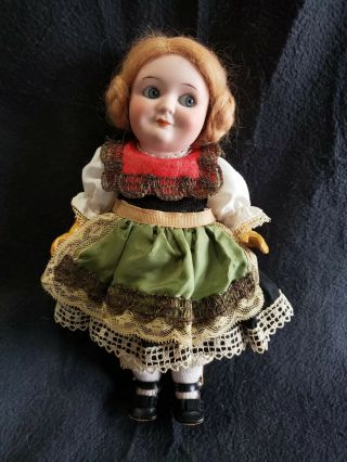 Wonderful Antique 9 " Bisque Head Demalcol Googly Doll