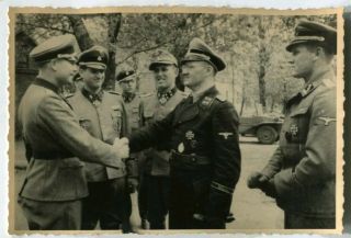 Ww2 Archived Photo Group Of Panzertruppe Officers