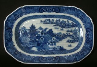 25cm Chinese 18th C Qianlong Blue And White Porcelain Platter Dish Vase 1