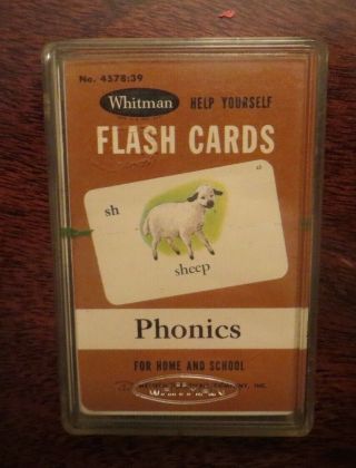 Vintage Whitman Phonics Flash Cards 1962 Arts & Crafts Education Childrens Decor