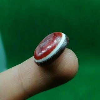 ANCIENT ROMAN AGATE INTAGLIO STONE FROM RING WITH QUEEN BUST - 100/200 AD 2