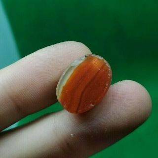 ANCIENT ROMAN AGATE INTAGLIO STONE FROM RING WITH QUEEN BUST - 100/200 AD 3