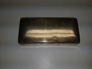 1959 Rare Merchandising Award Poole Sterling Silver Cigarette Box W/ Liner 82