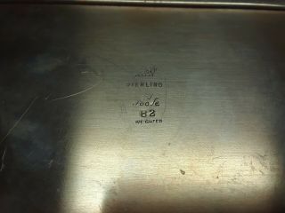 1959 Rare Merchandising Award Poole Sterling Silver Cigarette Box w/ Liner 82 8