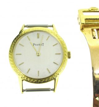 Vintage Piaget 18k Yellow Gold Hand Winding Watch,  Band Clasp (no Band) 24 Mm