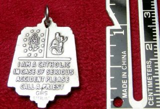 Catholic Chaplin ' s GHS Sterling Silver WWII Miraculous Medal War Cross Crucifix 6