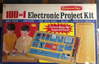 1972 Vintage,  Radio Shack Science Fair,  100 In 1 Electronic Project Kit 28 - 220