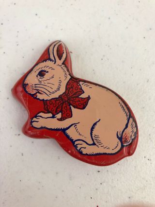 Vtg Tin Lithograph Rabbit Bunny Toy Cookie Cutter?