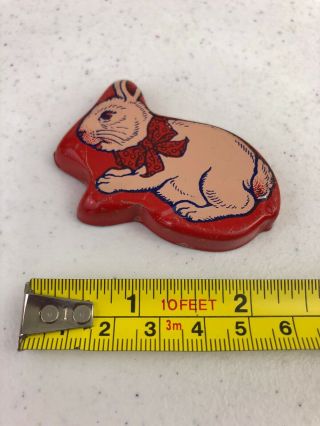 Vtg Tin Lithograph Rabbit Bunny Toy Cookie Cutter? 3