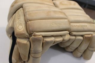 Eagle H34 hockey gloves vintage real leather old school tan hide heritage 12