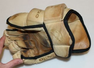 Eagle H34 hockey gloves vintage real leather old school tan hide heritage 8