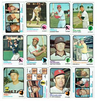 1973 Topps Near Complete Baseball Card Set Vintage 429 Of 660 Cards Schmidt Rc